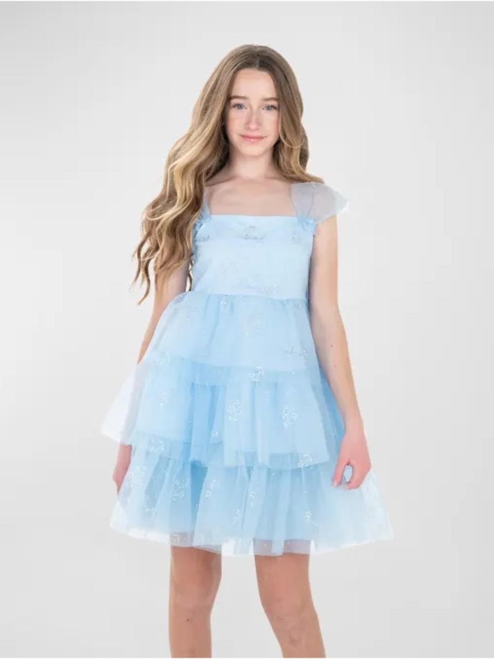 Girl's Brielle Tiered Layered Tulle Dress Zoe LTD